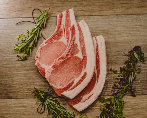 Marsh Butcheries traditional yet classy Apple Tree pork cutlets. 300g