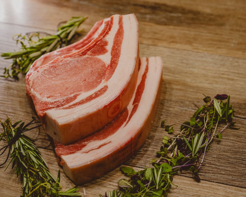 Marsh Butcheries traditional yet classy Apple Tree pork cutlets. 300g