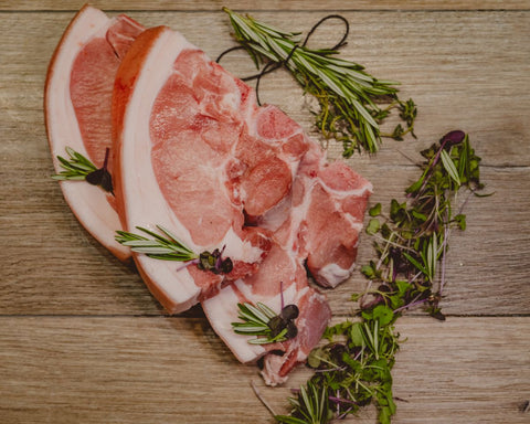 Marsh Butcheries Delicious pork loin chops sourced from only the finest farmers who fit the Apple Tree program.